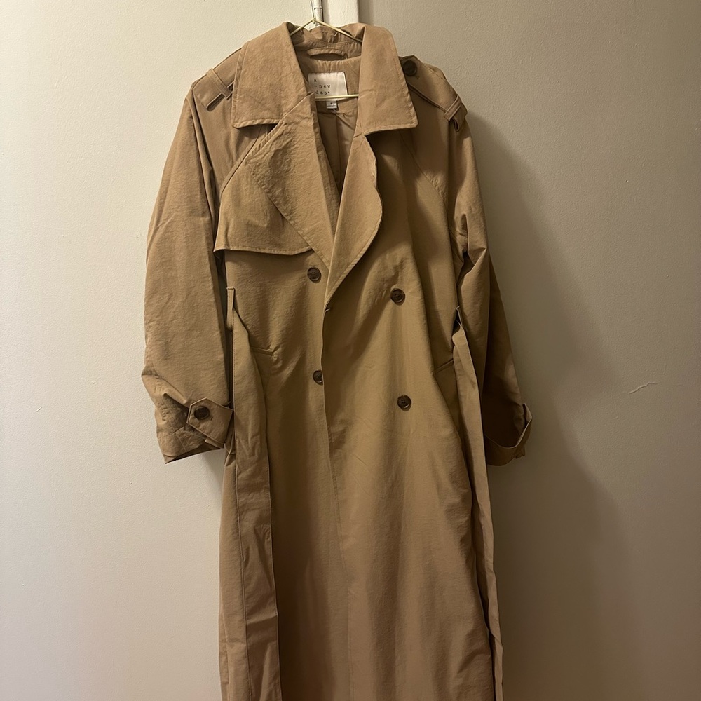 A New Day Tan Trench Coat with Belted Waist